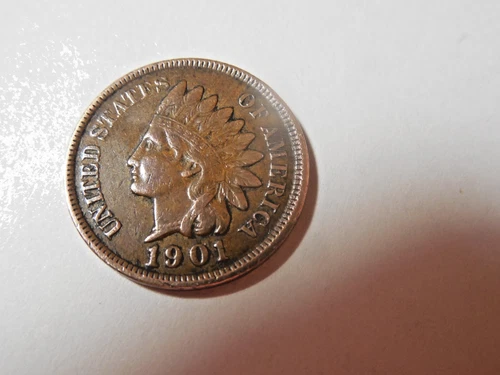 1901 Indian Head Penny in about XF condition.  Liberty, great rim, diamonds.