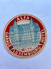 Vintage ALFA HOTEL Decal Garage Luxembourg, Luxembourg