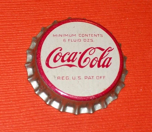 VINTAGE Coca-Cola Soda Pop COKE 1960 Uncrimpted Cork Lined Bottle Cap