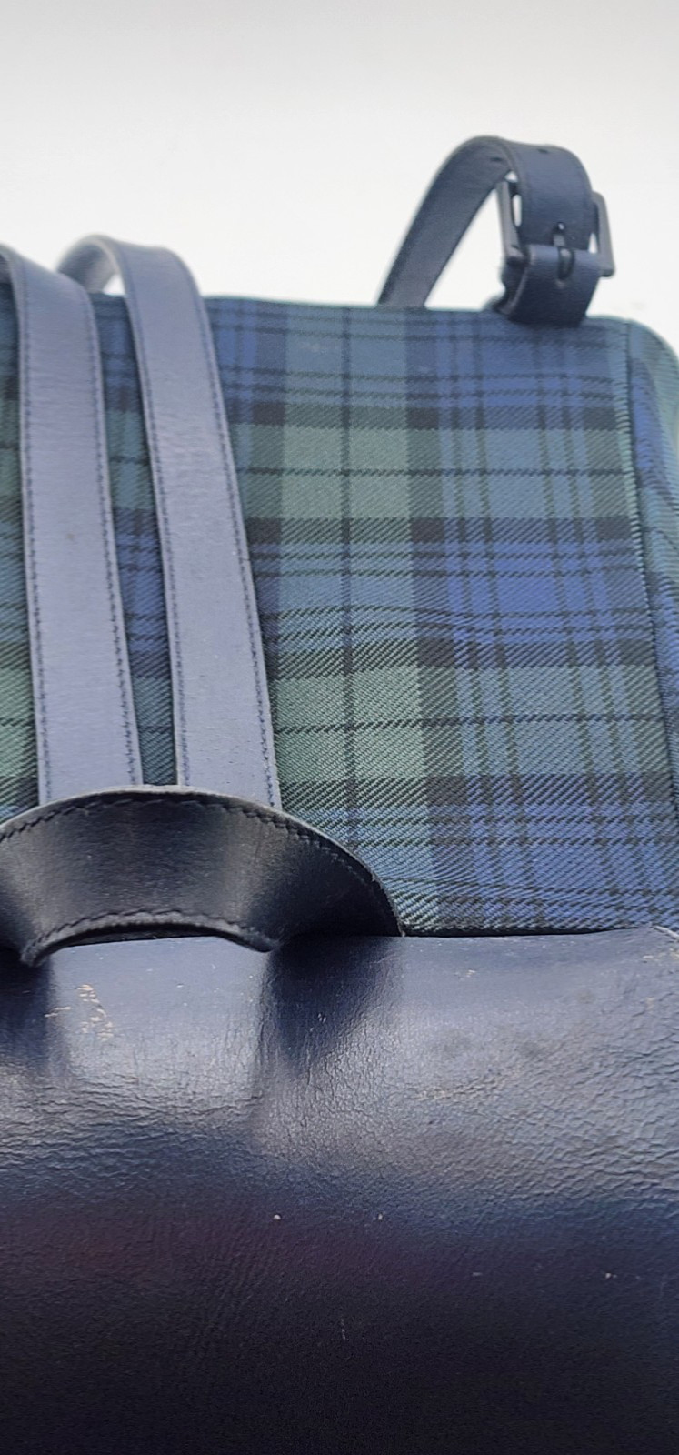 VTG LL Bean Leather Backpack  Drawstring Countrym… - image 7