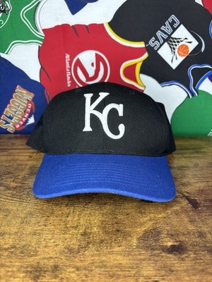 Vintage Y2K Kansas City Royals Snapback Hat Black Blue Fox Sports Net Baseball