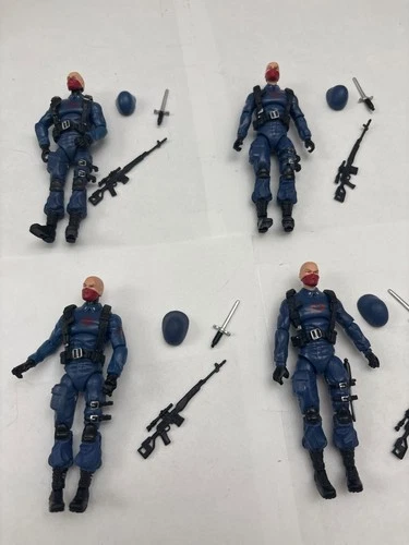G.I. Joe Cobra Troopers  Set of  4. 2008 V12 25th anniversary.  Great shape.