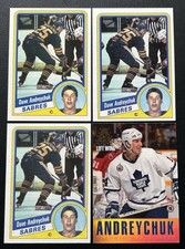 (3) Dave Andreychuk 1984-85 Topps Rookie RC’s + Insert Sabres, Maple Leafs EX-NM