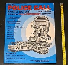 Radio Shack Police Call Radio Guide 1990 Volume 5 Iowa Kansas Etc