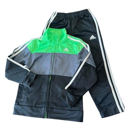 adidas Size 5 Boys Kids' 2-piece Active Set Zip Up Jacket & Pant Tracksuit