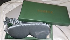SGMSILK Silk Sleep Mask Adjustable Strap Eye Mask Blindfold Gray