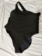 Old Navy 3X Black Women  s Bathing Suit One Piece Asymmetrical UPF 40 New W/ Tag