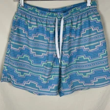 Chubbies Classic Swim Trunk Bathing Suit Size Medium Pastel Aztec Stripe 5.5"
