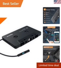 Seamless Bluetooth 5.0 Cassette Adapter - Effortless Music Control Anywhere