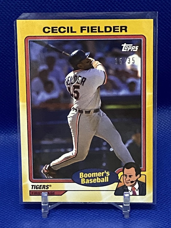 2024 Topps Boomers Baseball Cecil Fielder YELLOW REFR 35/35 💎 LAST ONE IN RUN 
