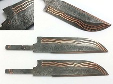 Set of 2 handmade forged Copper Damascus steel Blank Blade For Knives Making