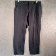 Kirkland Signature Womens Dark Grayish Purple Travel Pants Size 8 Elastic Waist