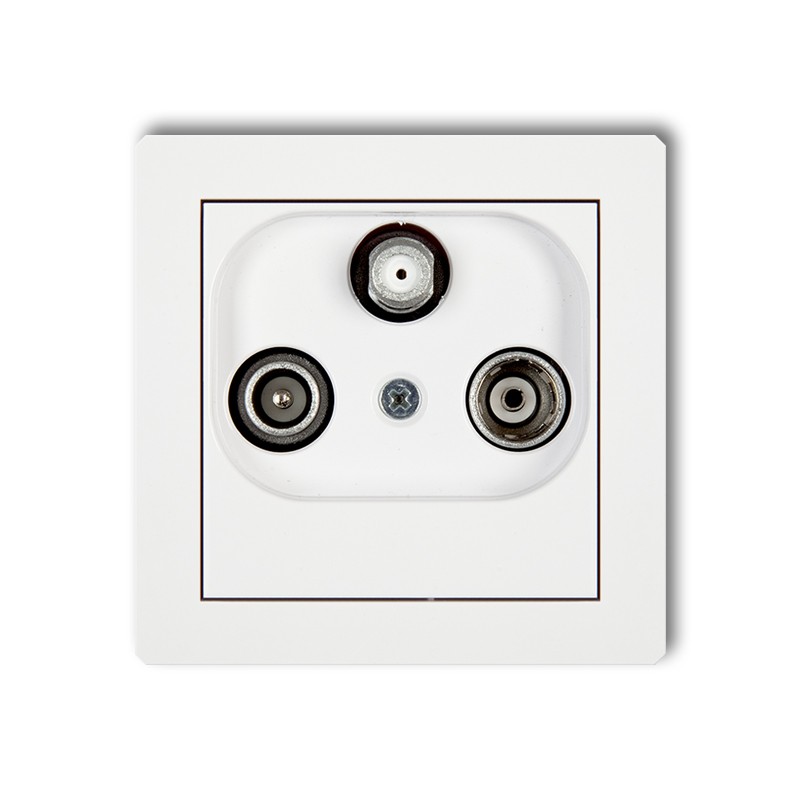 DECO MODULE WHITE TV SATELLITE SOCKET END 1.5DB DGS