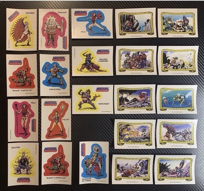 1984 TOPPS Masters Of The Universe/He-Man - Complete 22 Sticker Set
