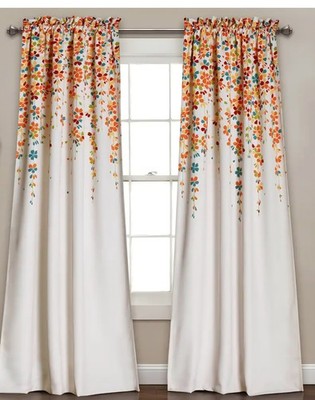 NWT Weeping Flower Window Panels, Set Of 2. Each Panel = 52'' X 84''