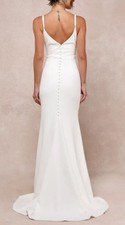 Lulus Feeling of Forever White Sleeveless Mermaid Maxi Dress Sz Medium White