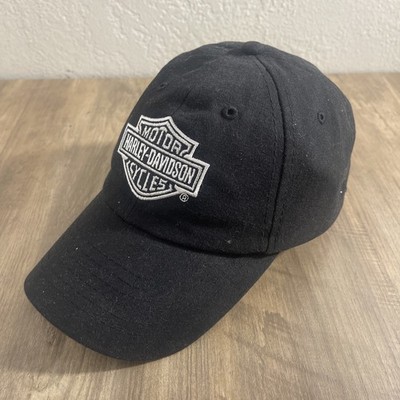 Harley Davidson Motorcycles Black Adjustable Baseball Cap W/Embroidered Logo