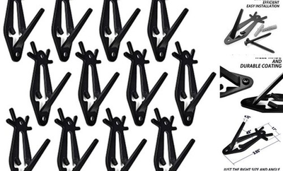 #ad #ad European Deer Skull Mount Hanger Euro Wall Mount Hanger for A6 Black 12 PCS $32.45