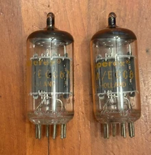 AMPEREX 12AX7A ECC83 VACUUM TUBES Holland Lot of 2~Untested