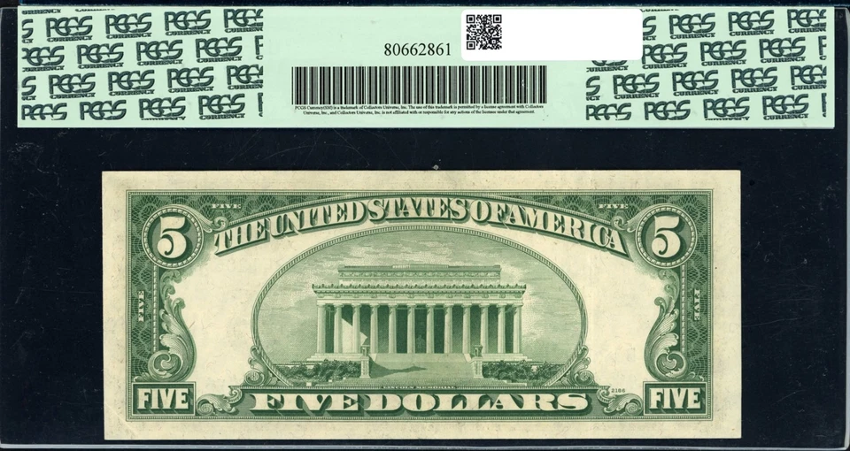 1953 $5 SILVER CERTIFICATE Blue Seal Note Fr.1655 BA BLOCK PCGS 40PPQ USA - Image 3 of 4