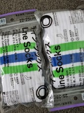 FamilyMart Color White Line Socks 25-28cm Convenience Wear