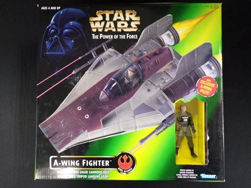 A-WING FIGHTER STAR WARS THE POWER OF THE FORCE KENNER VEHICLE NEW IN BOX