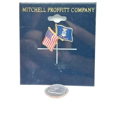 Mitchell Proffitt Company USA Air Force Crossed Flags Lapel Pin Military Pride