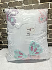 Pottery Barn Kids Candlewick Butterfly Comforter Twin Size Pretty Pastels NEW