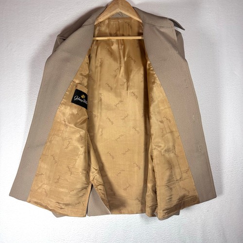 Vintage Johnny Miller Men's Polyester Blazer Sears Leisure Suit Jacket Khaki 40R - Picture 7 of 10