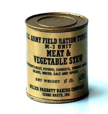 1:6 scale WW II U.S. "Meat and Vegetable Stew" can