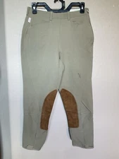 Women’s Tailored Sportsman Riding Breeches Olive Green Size 28 Good Condition 