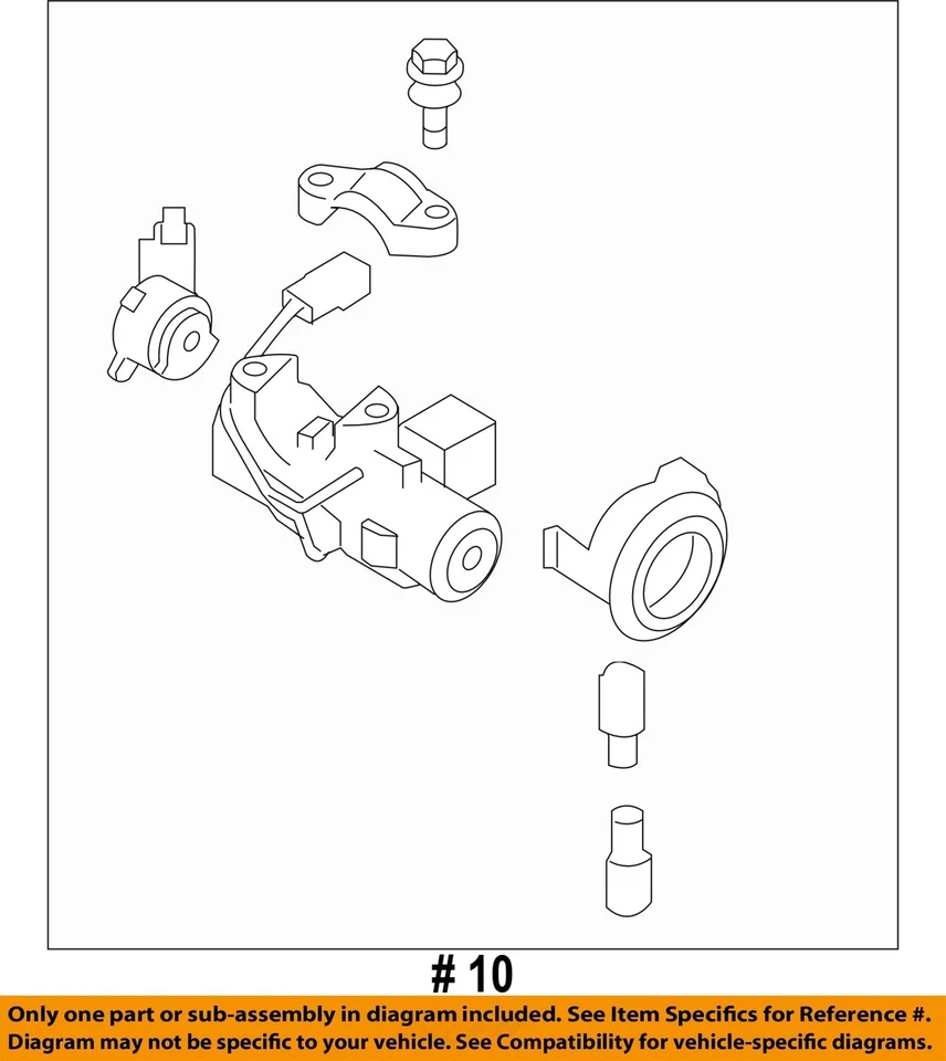 Used Ignition Switch fits: 2011 Subaru Legacy AT Grade A - Image 4 of 4