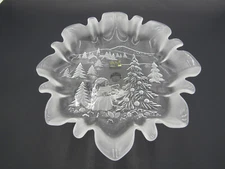 Christmas Pedestal Footed Bon Bon Compote Dish Vintage Made Germany Mikasa