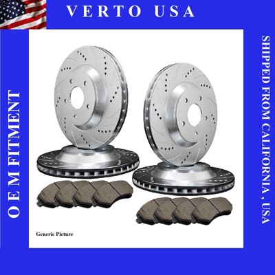 Front Rear Brake Rotors For Ford Mustang 2005-2006-2007-2008-2009 to 2014