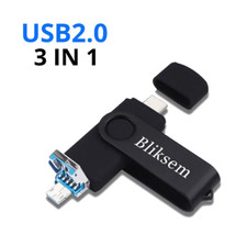 Bliksem 3IN1 Pendrive 64GB TYPE C Memory Stick OTG 64GB 2.0 for PC Mobile Phone