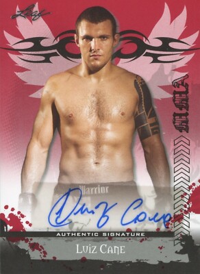 LEAF 2010 MMA LUIZ CANE #AU-LC1 AUTOGRAMMKARTE