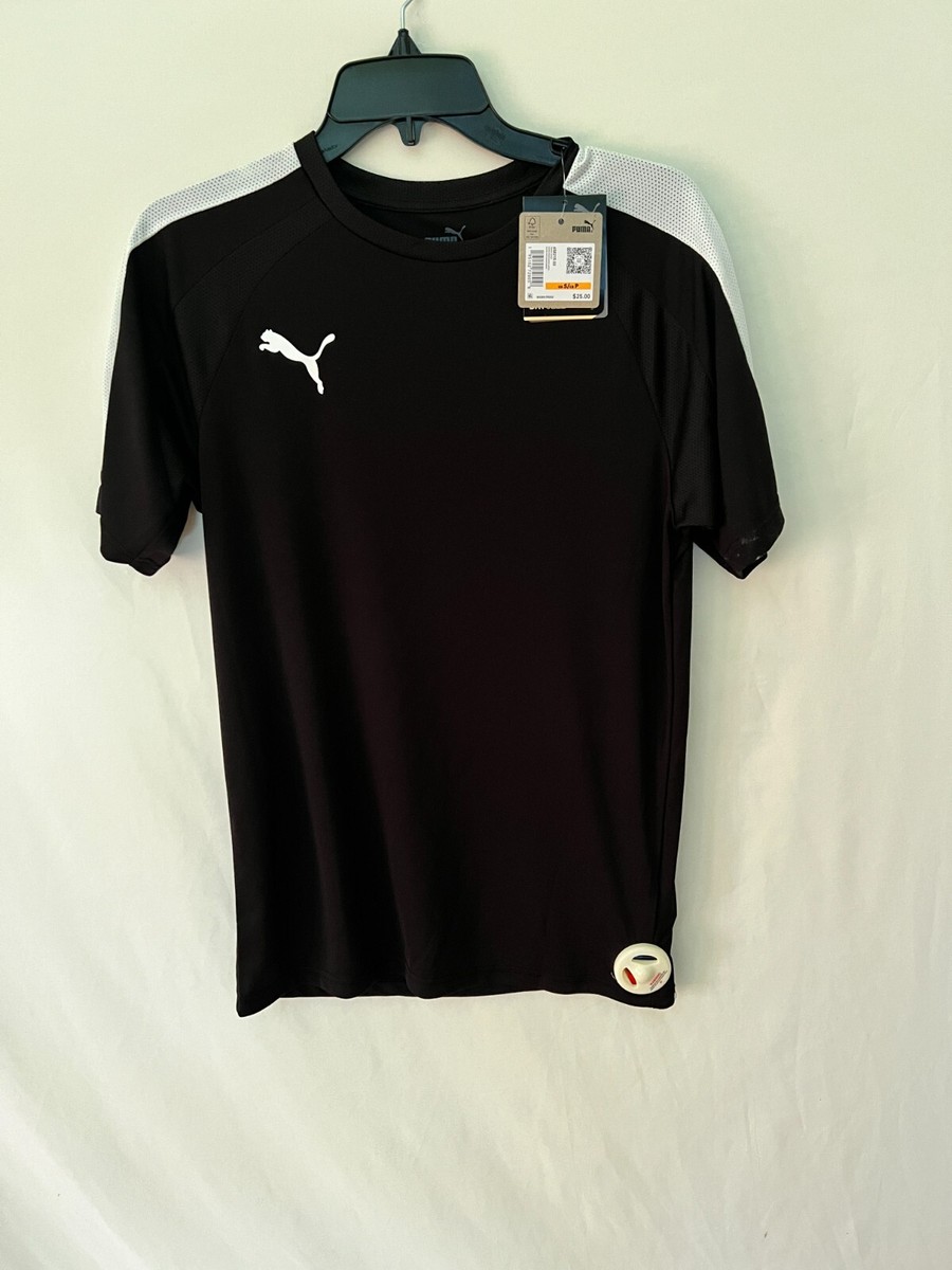 New Puma Men's Speed Jersey Crewneck T Shirt Black white