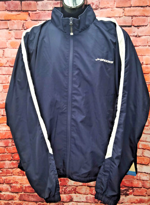 Brooks Jacket Mens 2XL Equilibrium Technology Running Lite Jacket Pockets Vented