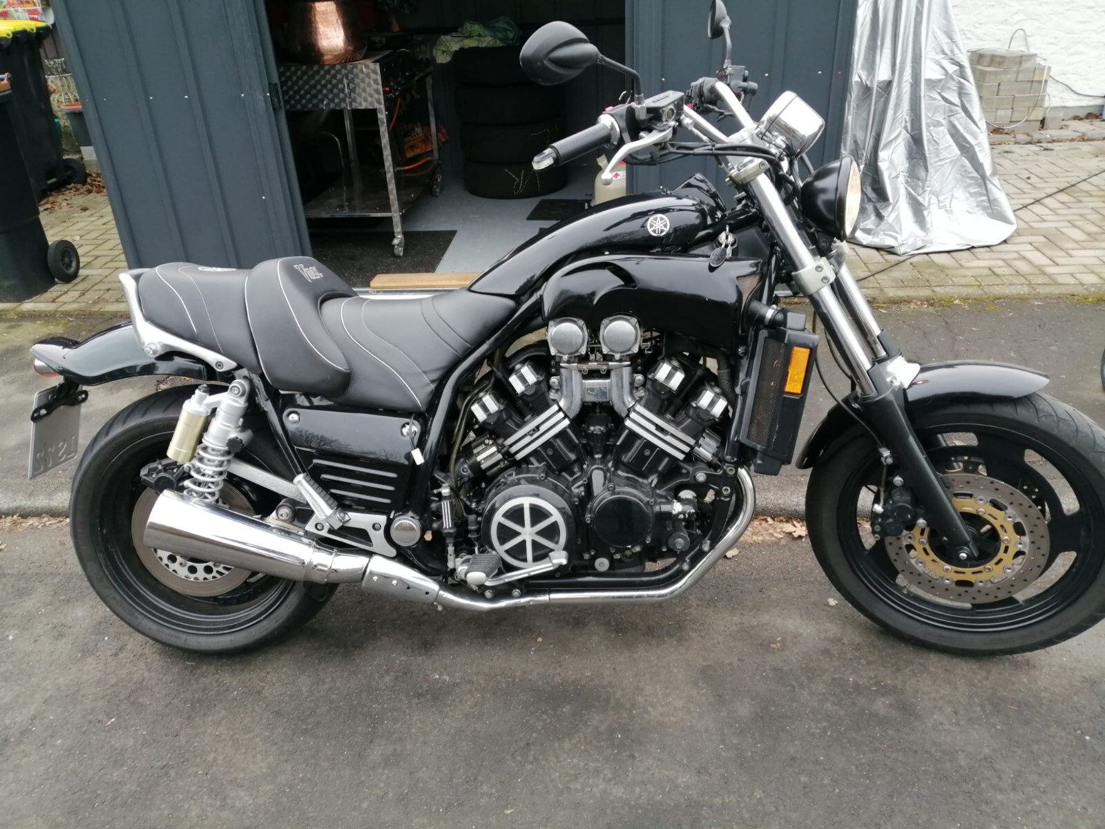 Bremsbeläge Vorne & Hinten Für Yamaha V-MAX 12 (1993-2003) – Organische Scheibe, Halbmetallisch