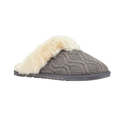 Lamo Footwear Women's Gray Caroline Knit Scuff Slipper EW1832-GRY Size 7