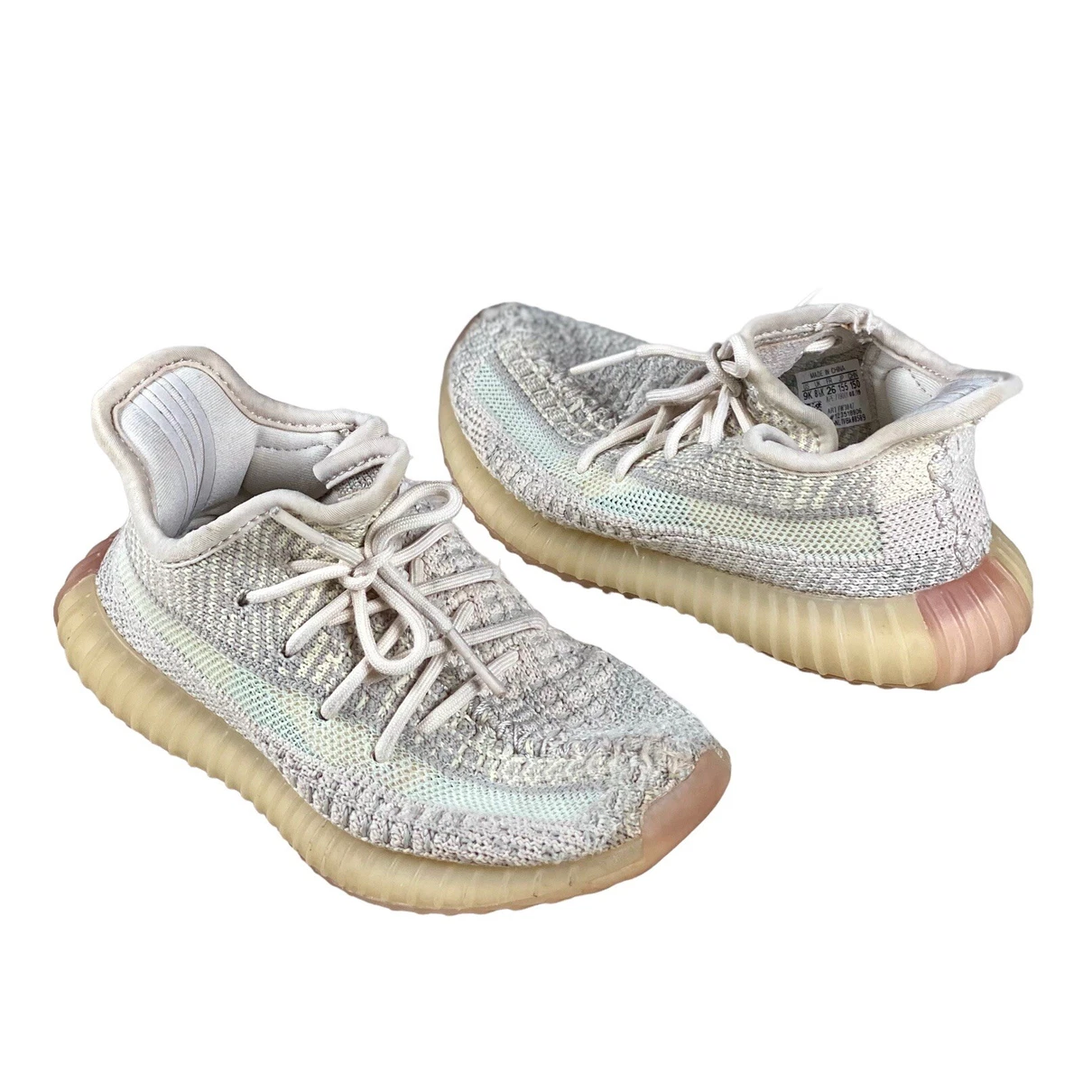 adidas YEEZY BOOST 350 V2 Infant Baby Sz 9K Citrin Beige Cream OFF