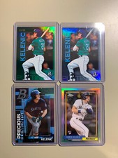4-Jared Kelenic Cards 3-2020 BP (2-#d) 1-2021 Topps Update Chrome TC92-17