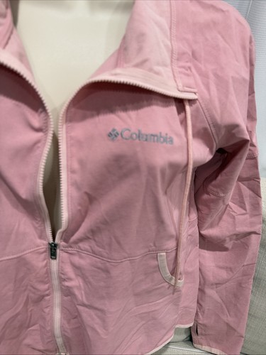 Columbia Windbreaker Jacket Womens XS Pink Full Zip Packable - Picture 2 of 7
