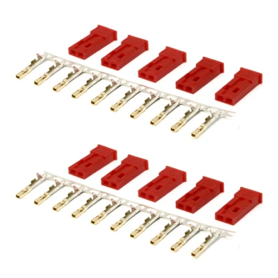 ✅ 10 Stück JST 2Pin BEC Stecker Female Weiblich Connector Plug Lipo Akku Crimp ✅ - Bild 1 von 4