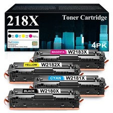 4PK 218X Toner Cartridge with Chip Compatible for HP Pro MFP 3301sdw 3201 Series
