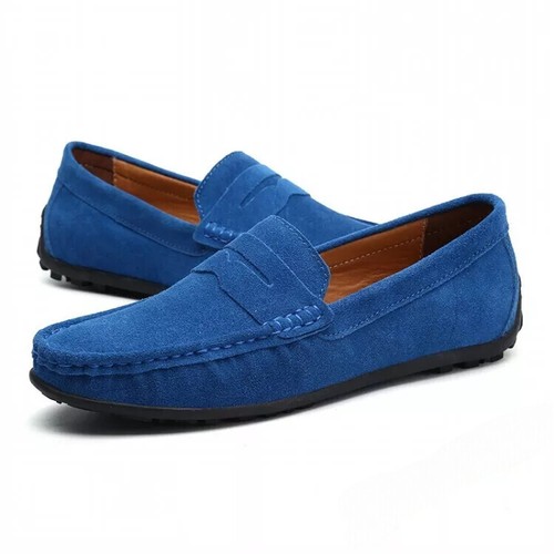 Casual Men's Suede Slip On Loafers Shoes Driving Shoes Moccasin Driving Shoes - Picture 23 of 27