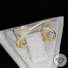 Wert 1150 € Brillant Ring Pfeile 750er/18 Karat Gelb Gold Größe 54 xxyy