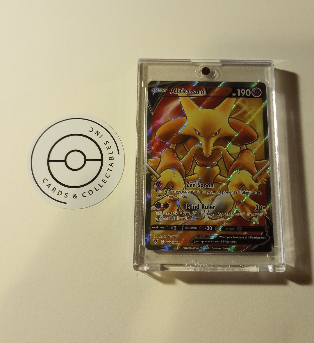 Pokémon TCG - Alakazam V Vivid Voltage (172/185) Holo Full Art NM/Mint!!!