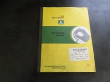John Deere 524 Snow Blower Operators Manual    OM-TY20710 Issue G4