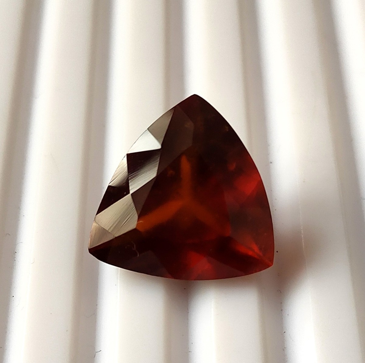 15X15 MM Trillion Cut Natural Red Hessonite Garnet Faceted